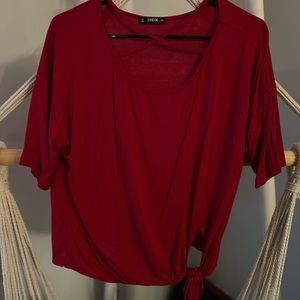 Shein Red Top with knot